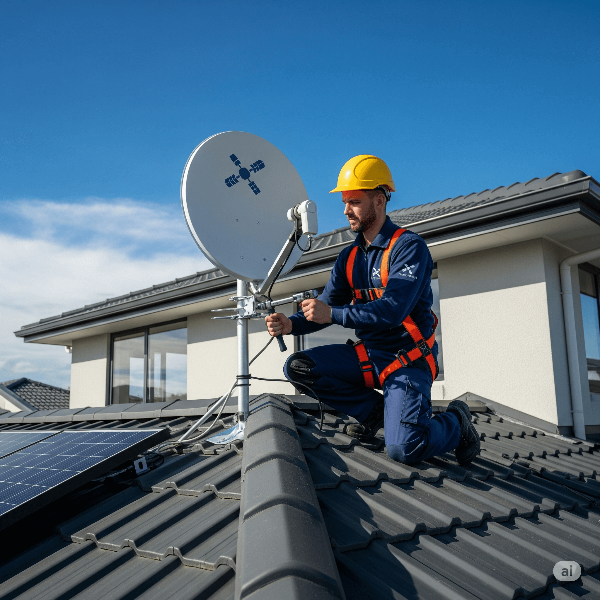 Satellite dish installation